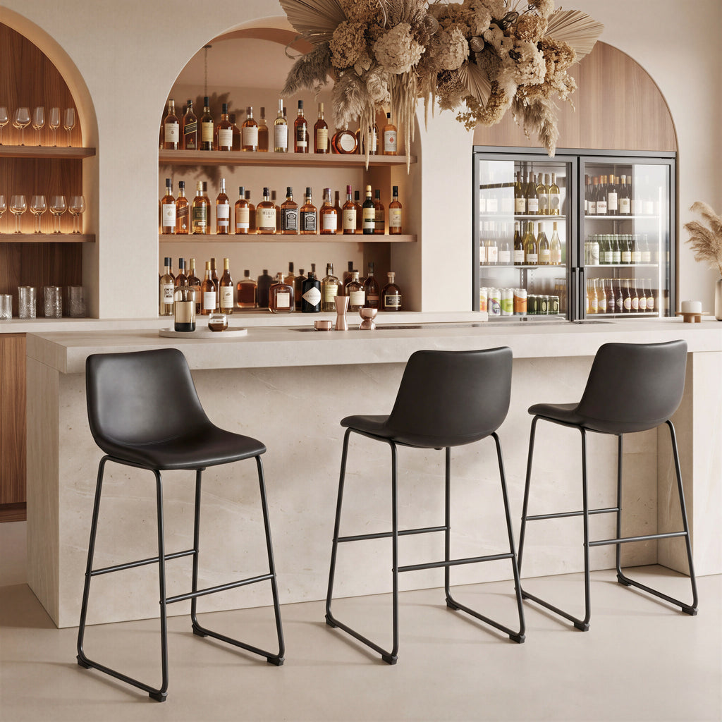 Zuo Smart Barstool Set of 2 – Black