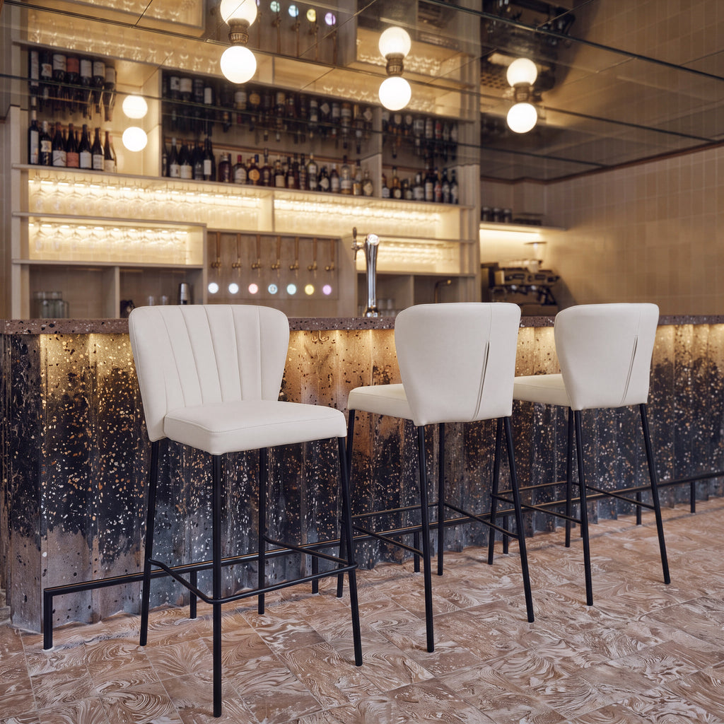 Zuo Linz Barstool Set of 2 – Cream