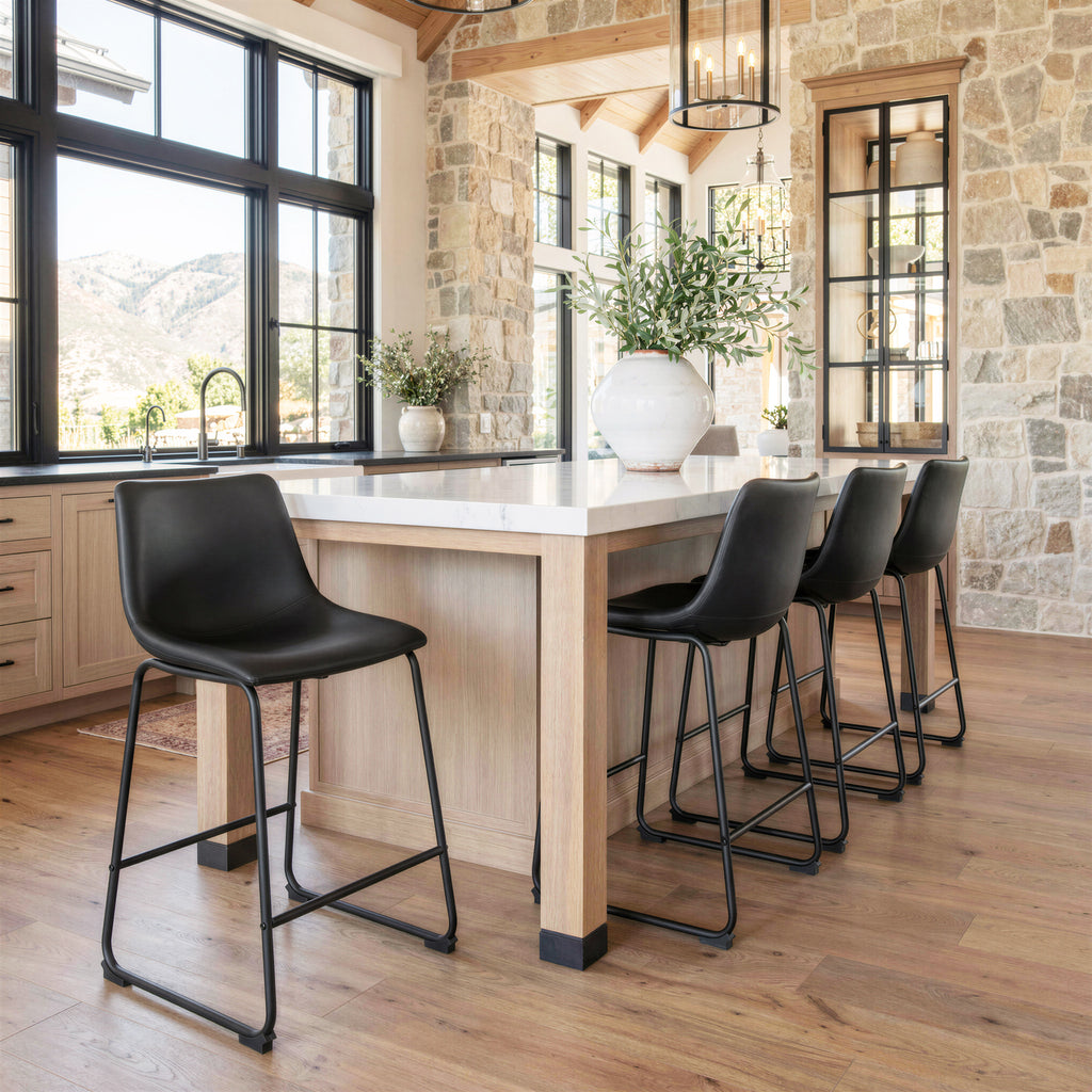 Zuo Smart Counter Stool Set of 2 – Black