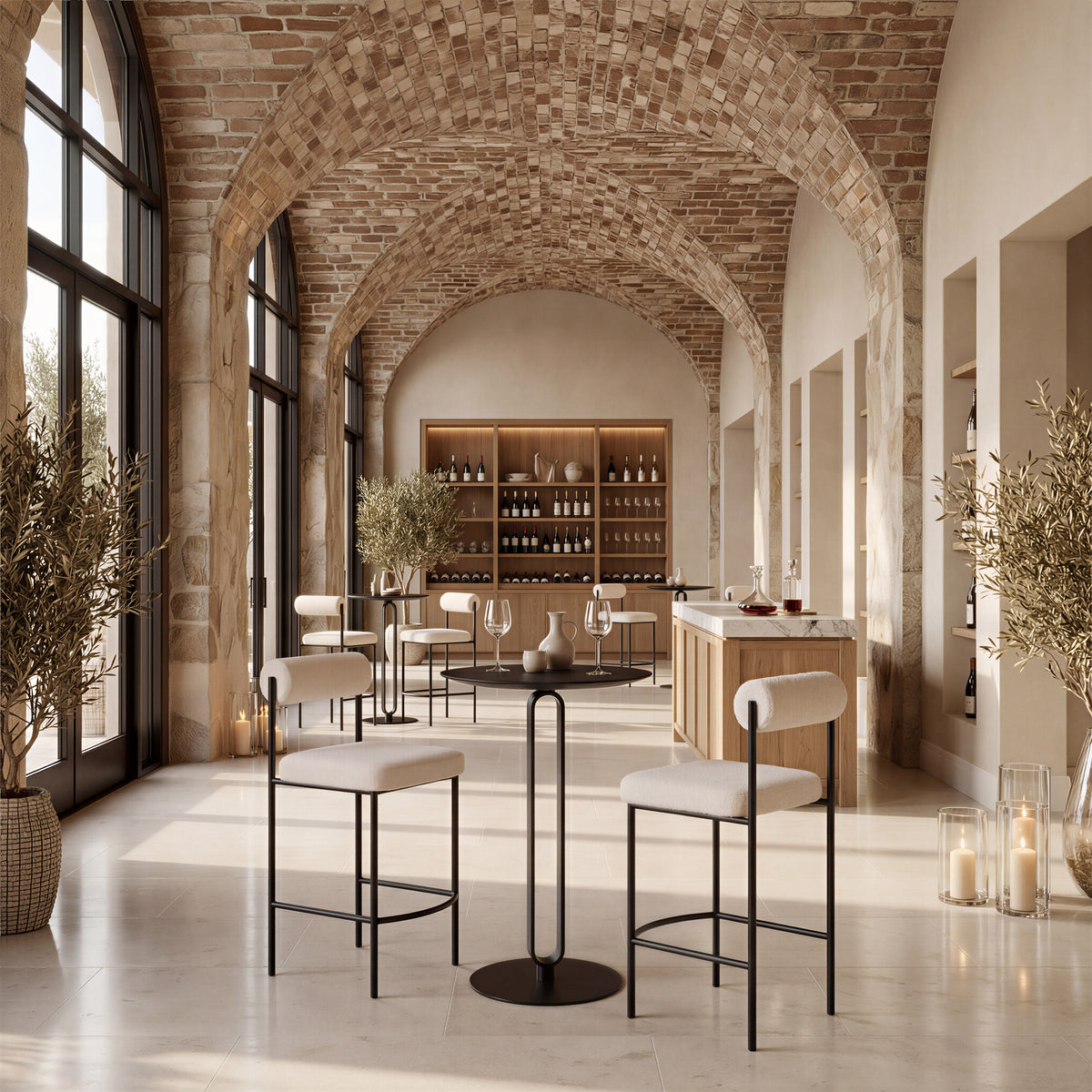 Zuo Livorno Counter Stool Set of 2 – Ivory