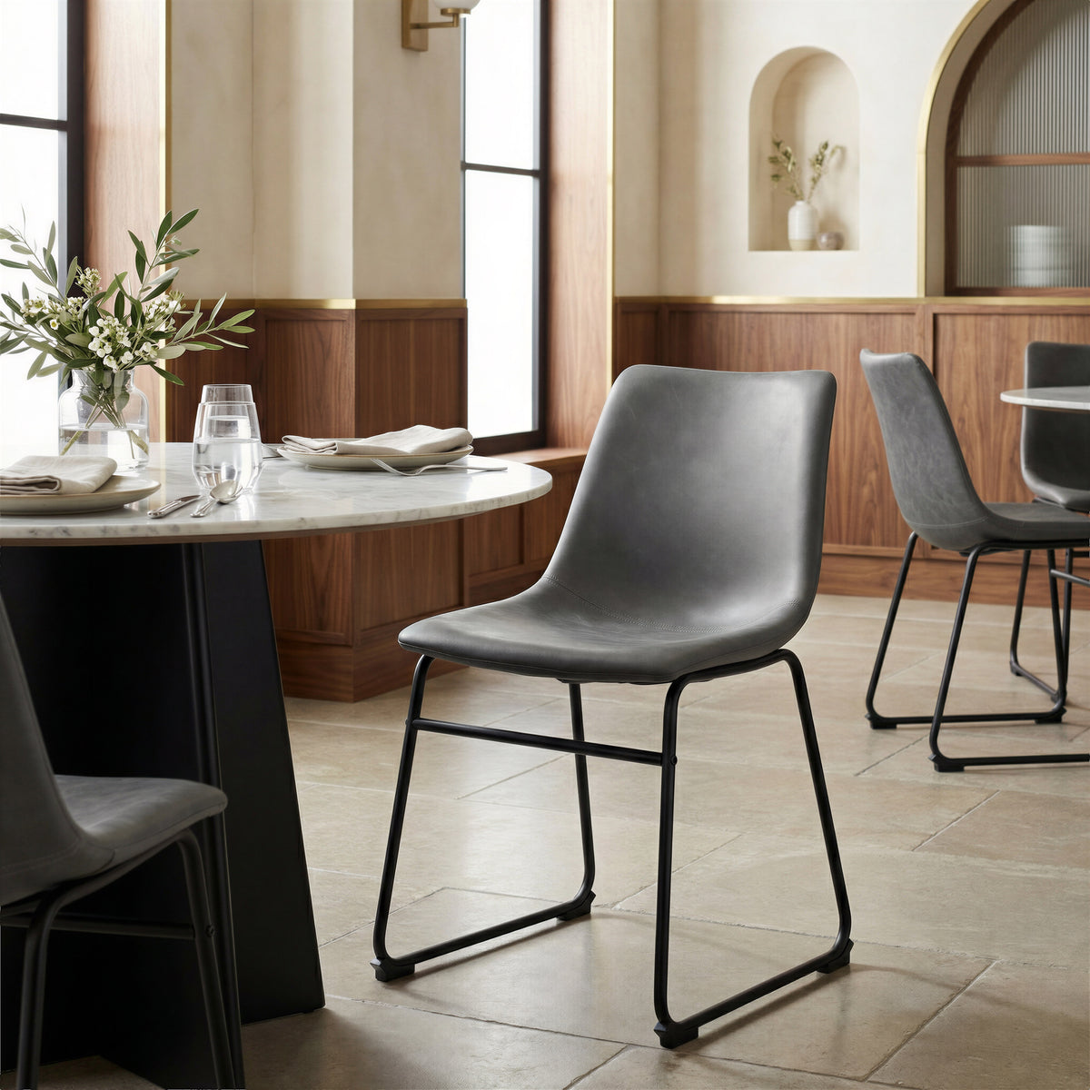 Zuo Smart Dining Chair Set of 2 – Charcoal