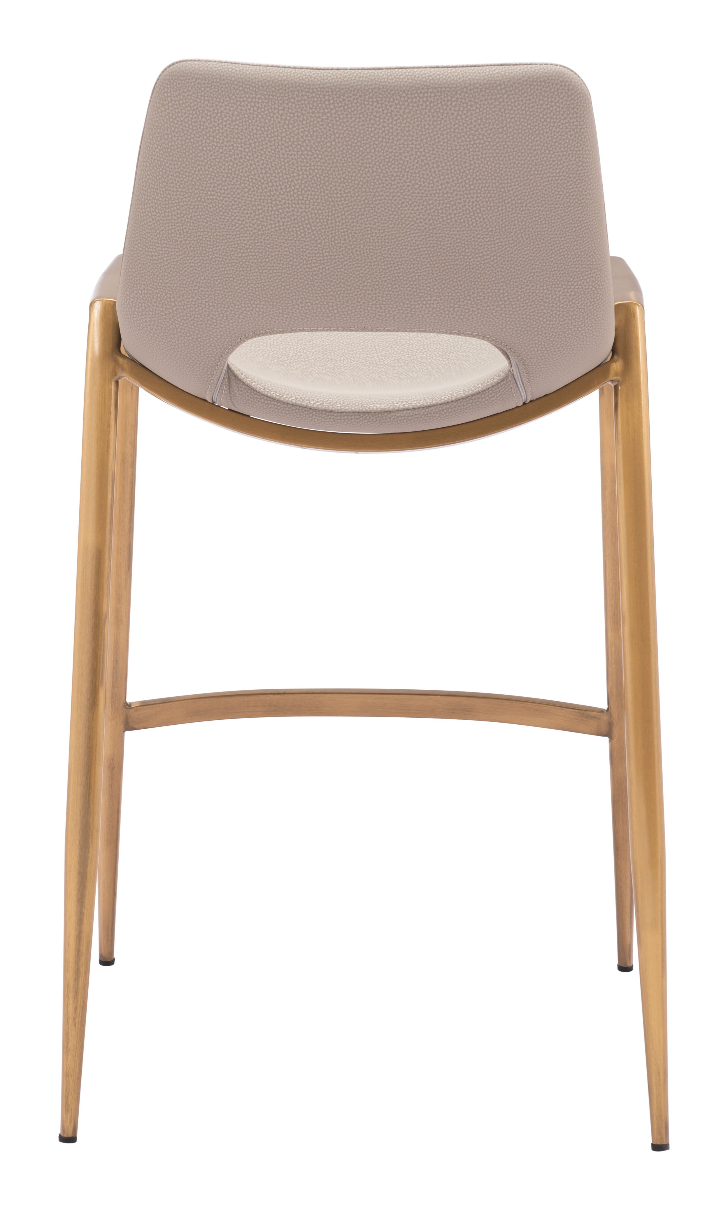 Zuo Desi Counter Stool Set of 2 – Beige & Gold