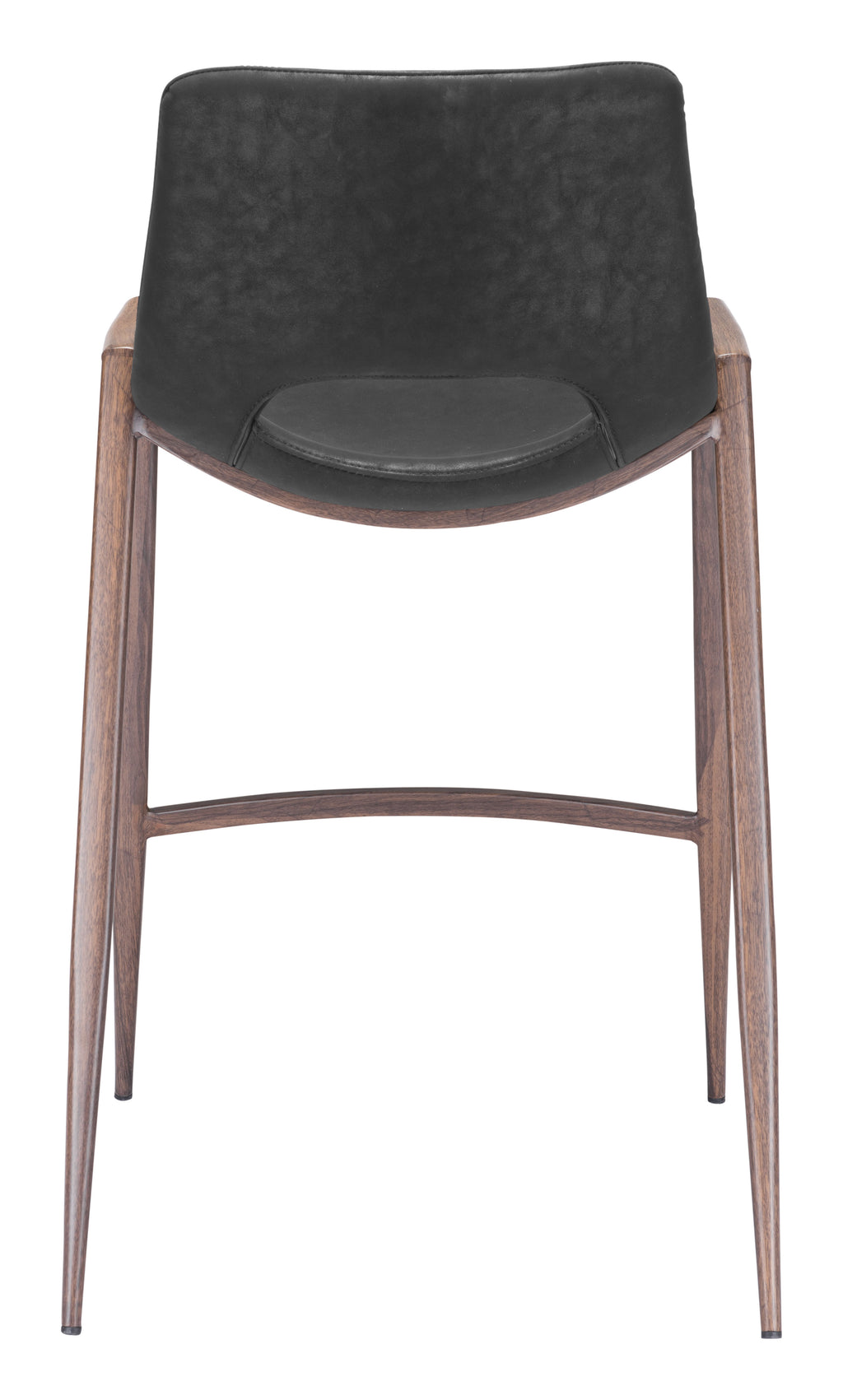 Zuo Desi Counter Stool Set of 2 – Black & Walnut