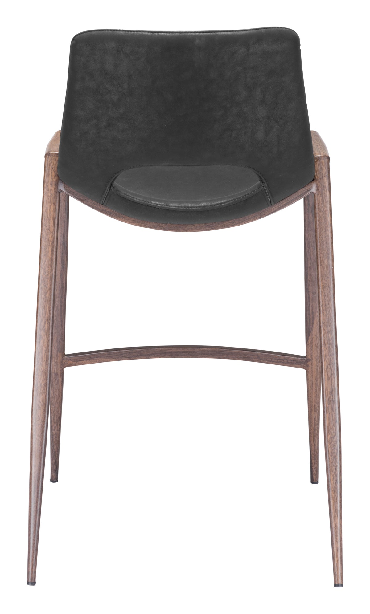 Zuo Desi Counter Stool Set of 2 – Black & Walnut