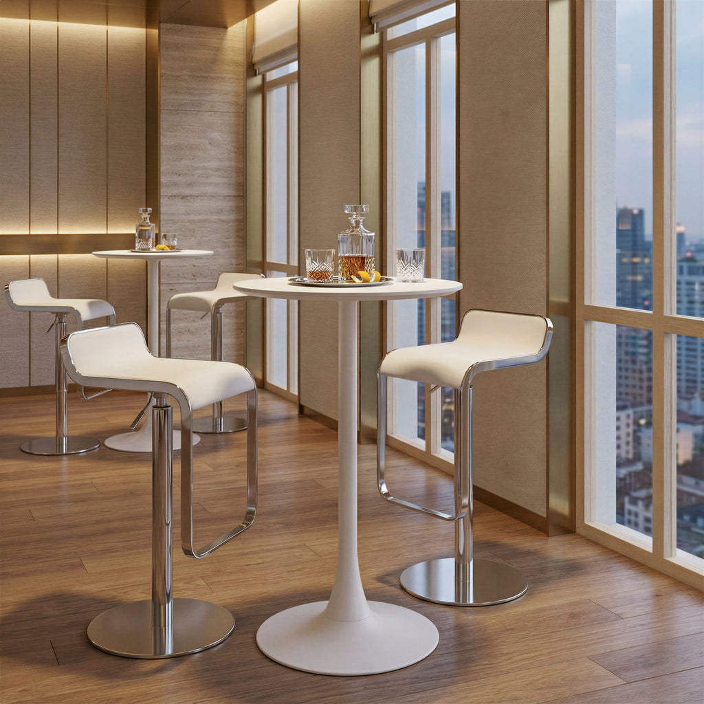 Zuo Auray Pedestal Bar Table – White