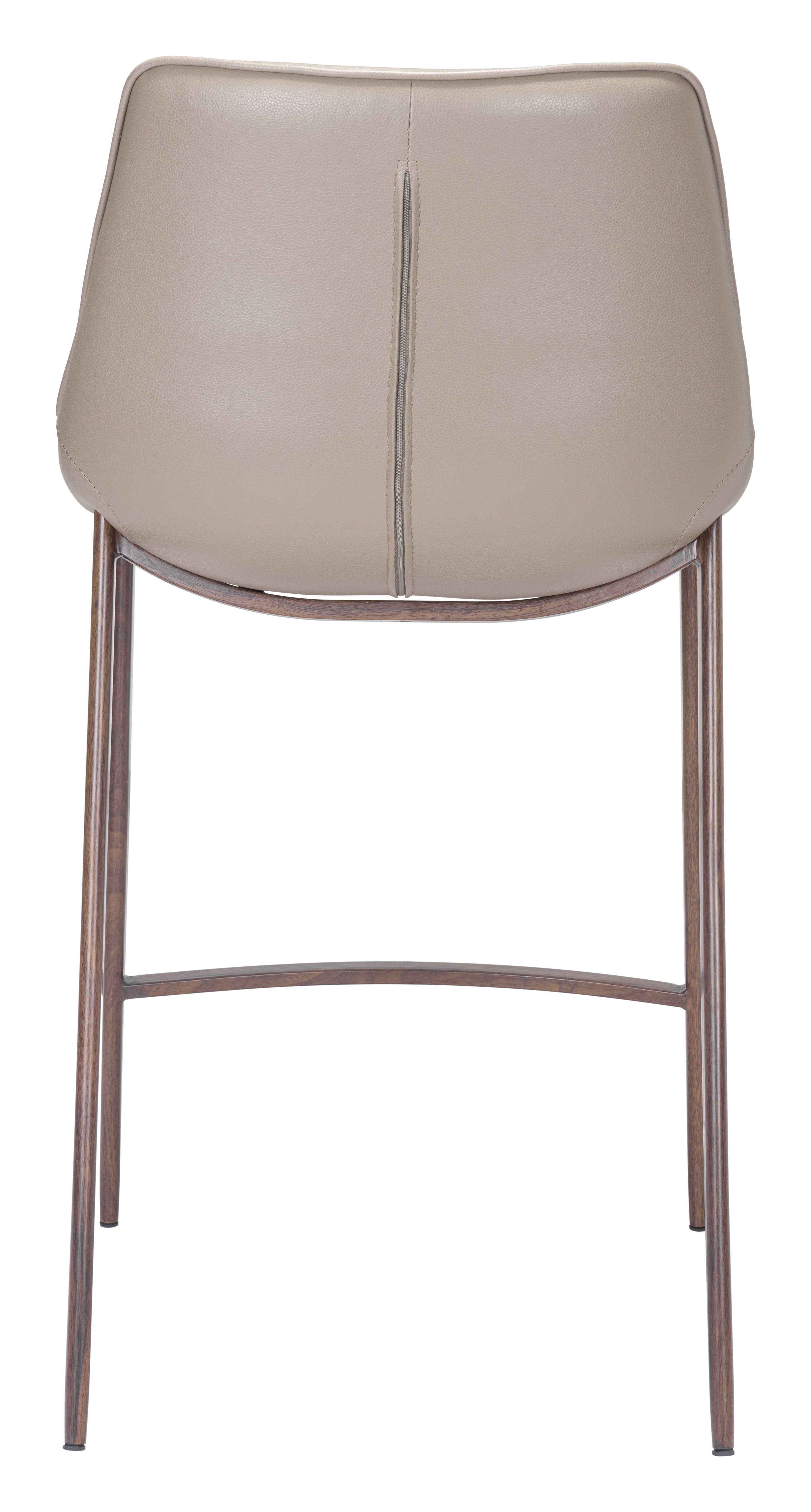 Zuo Magnus Counter Stool Set of 2 – Brown & Walnut