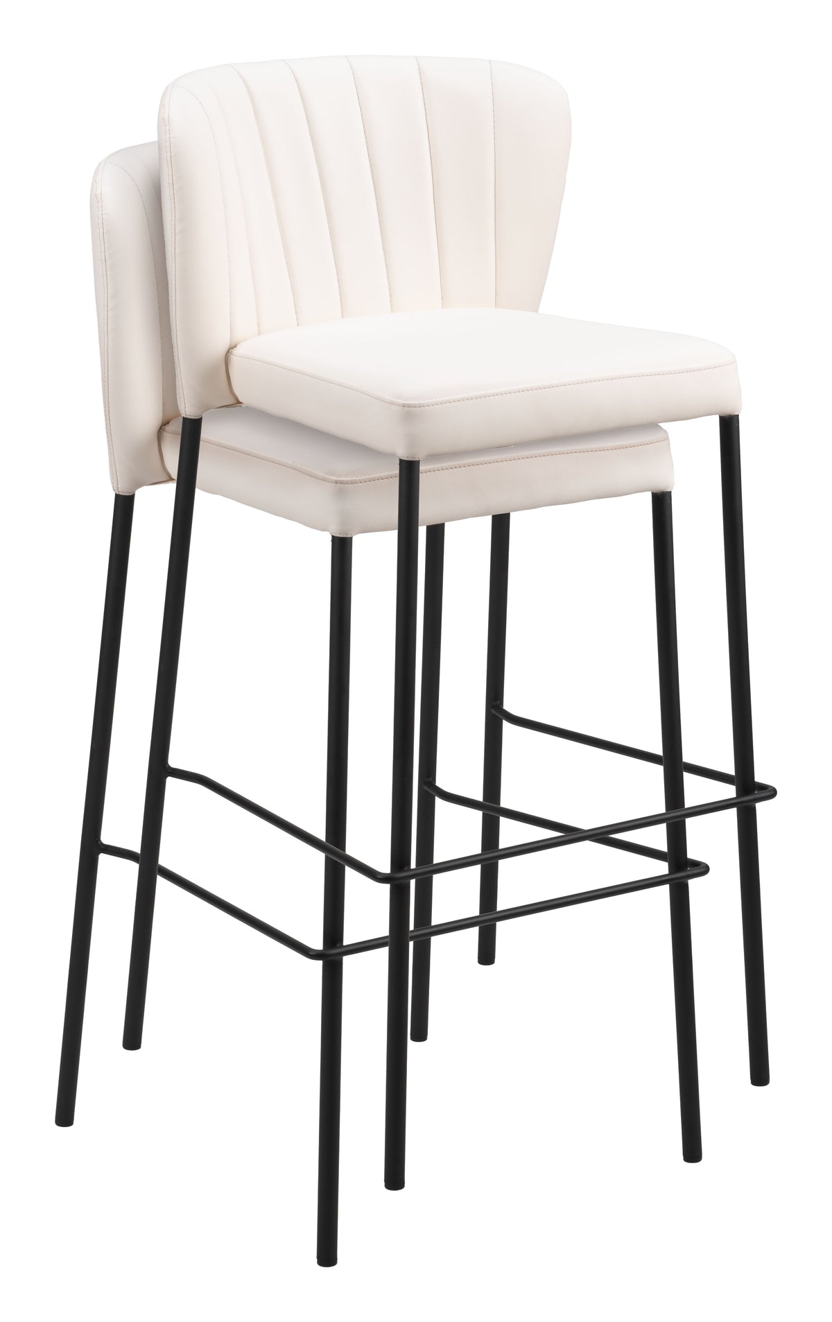 Zuo Linz Barstool Set of 2 – Cream