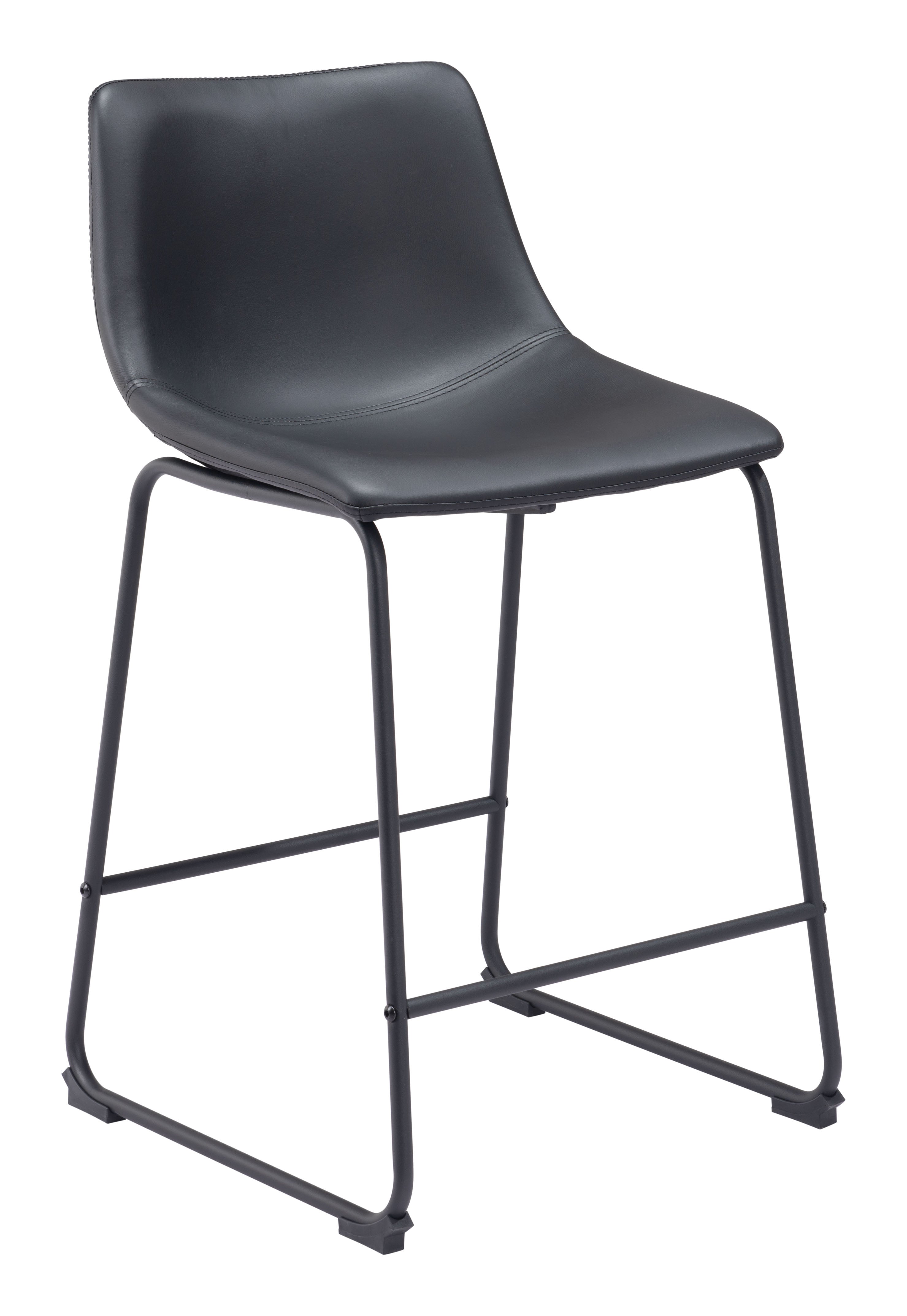 Zuo Smart Counter Stool Set of 2 – Black