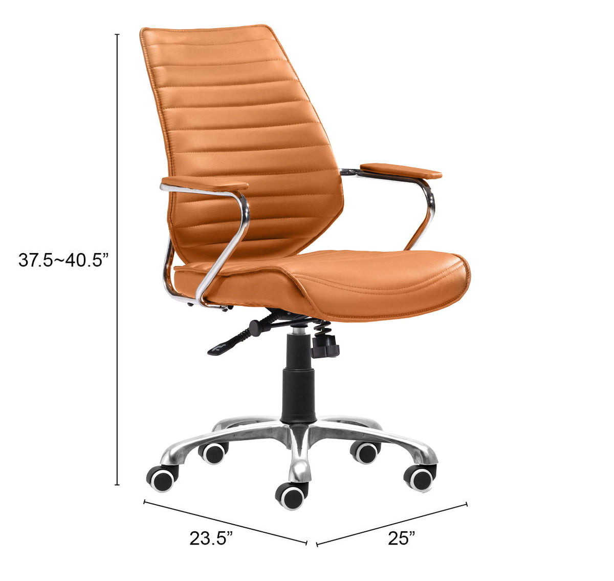 Zuo Enterprise Low-Back Office Chair – Terracotta