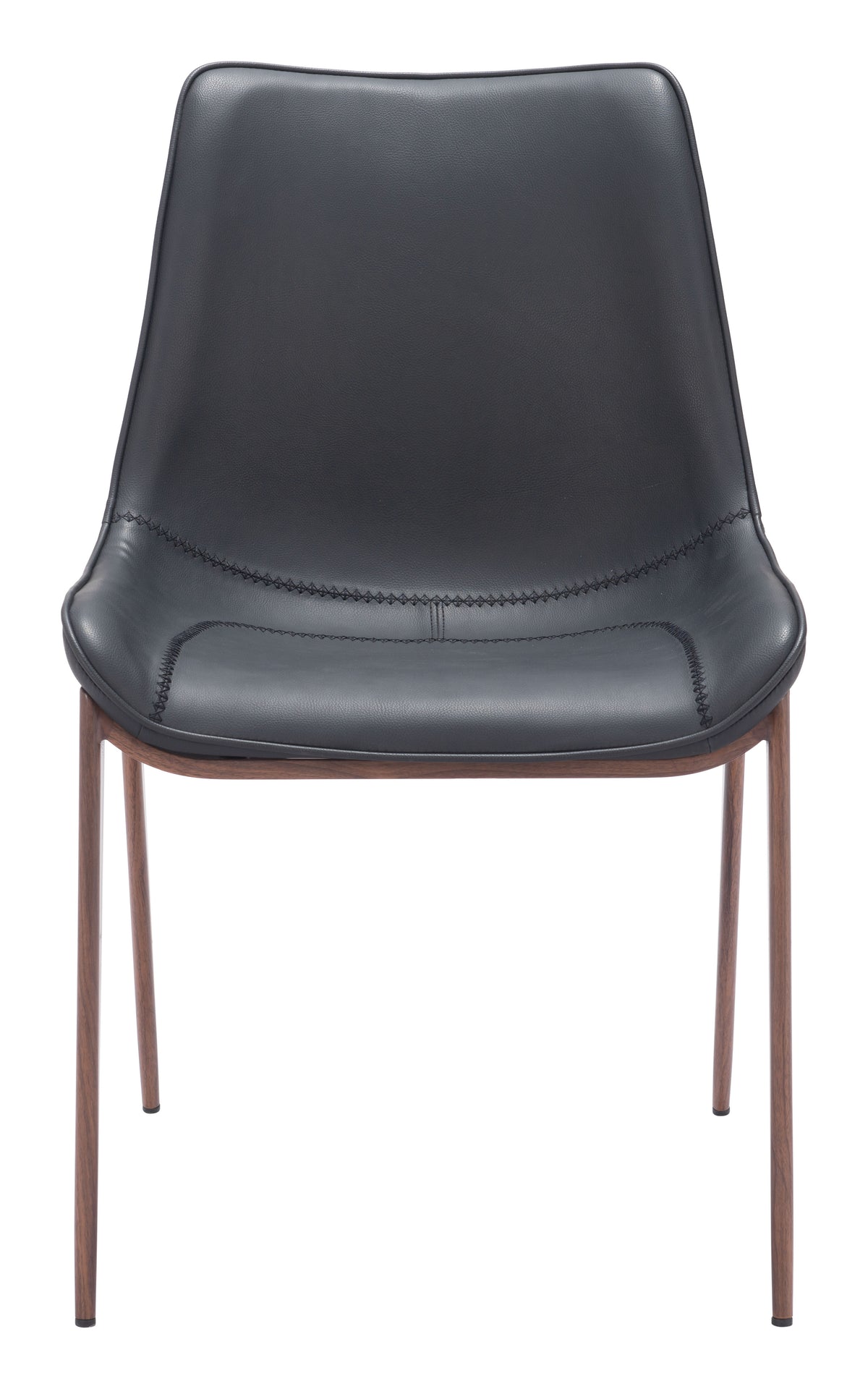 Zuo Magnus Dining Chair Set of 2 – Black & Walnut