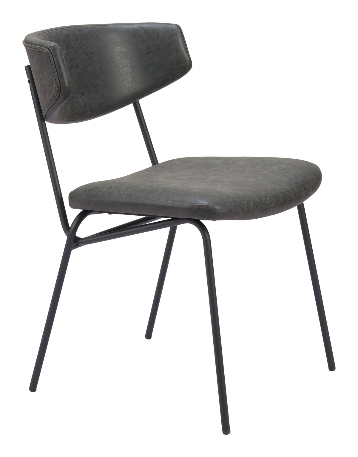 Zuo Charon Dining Chair Set of 2 – Vintage Black