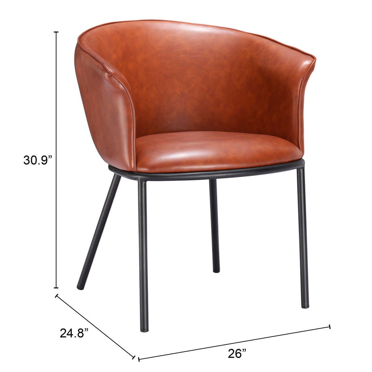 Zuo Garston Dining Chair – Brown