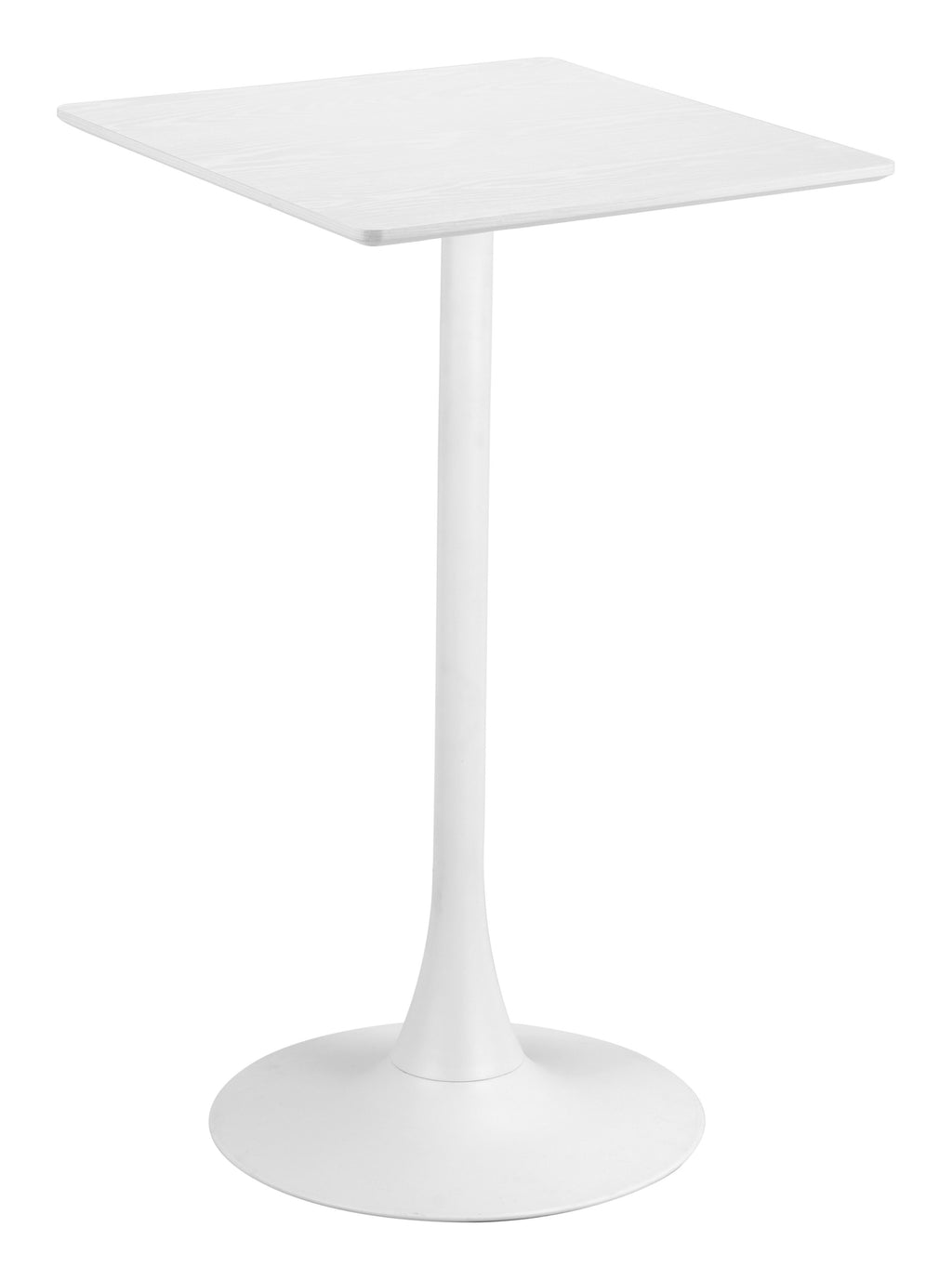 Zuo Valleta Pedestal Bar Table – White