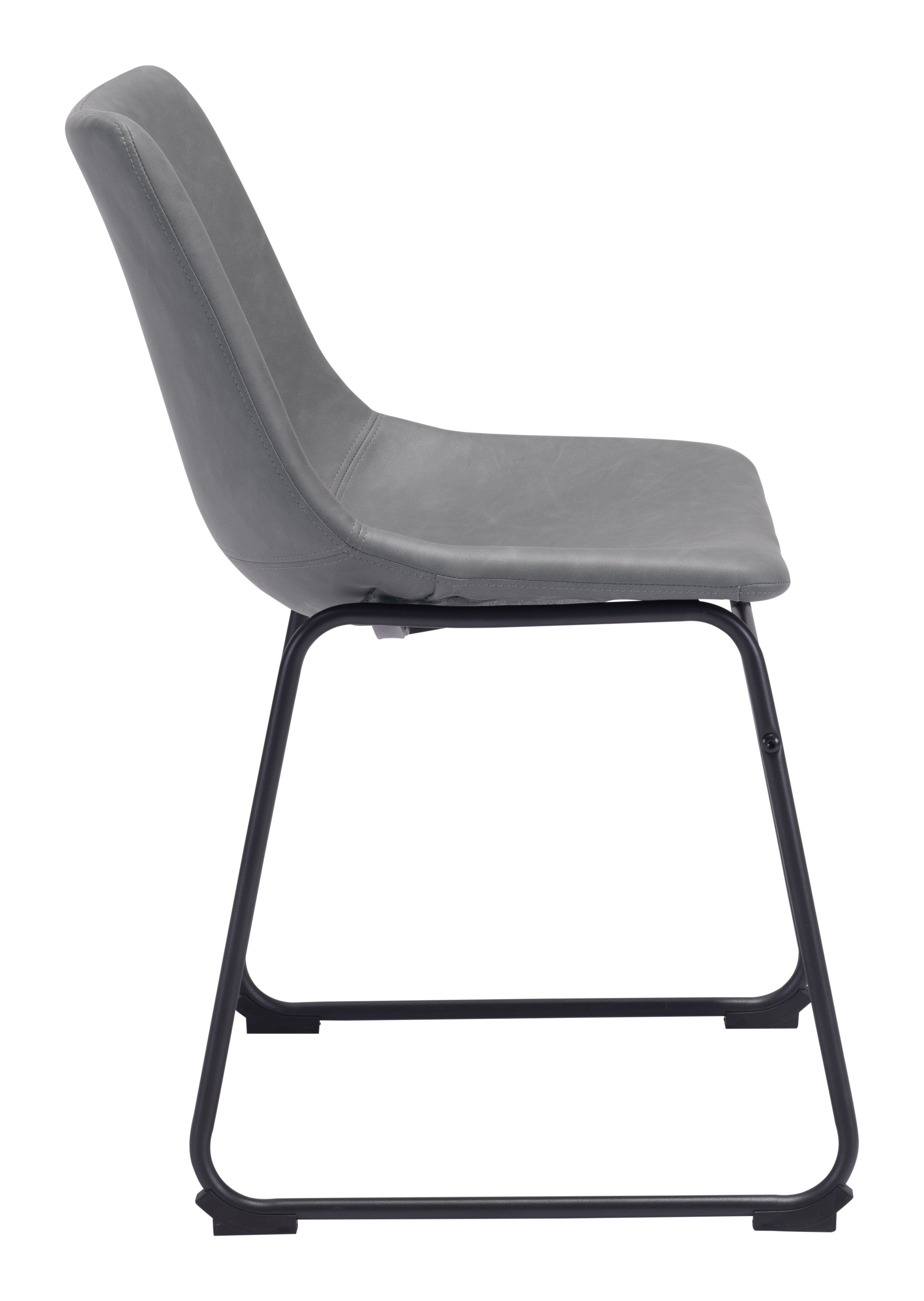 Zuo Smart Dining Chair Set of 2 – Charcoal