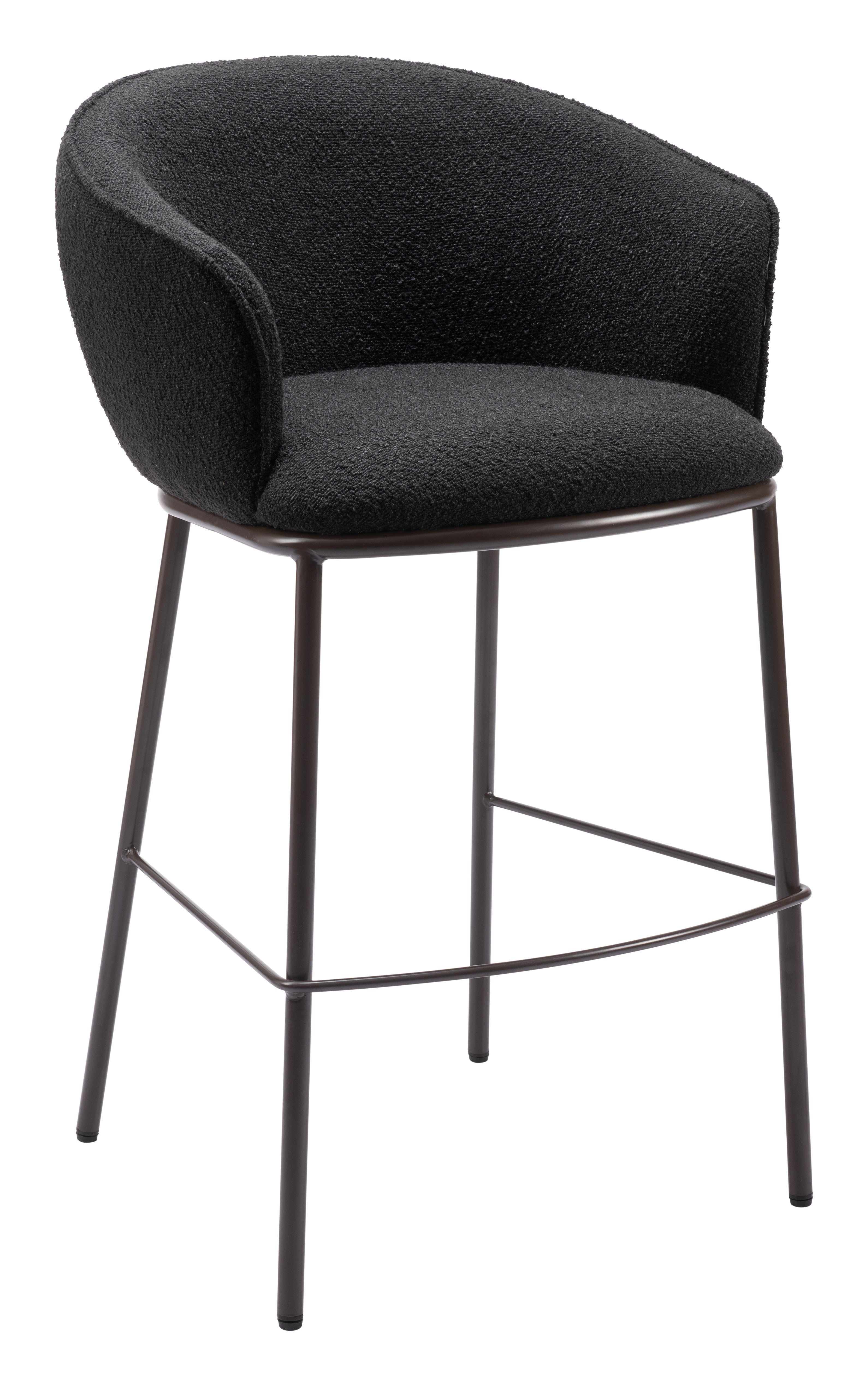 Zuo Essen Barstool – Black & Bronze