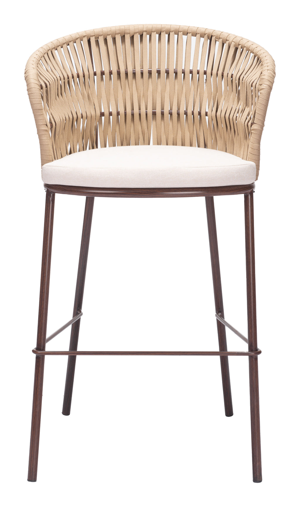 Zuo Freycinet Outdoor Barstool Set of 2 – Natural