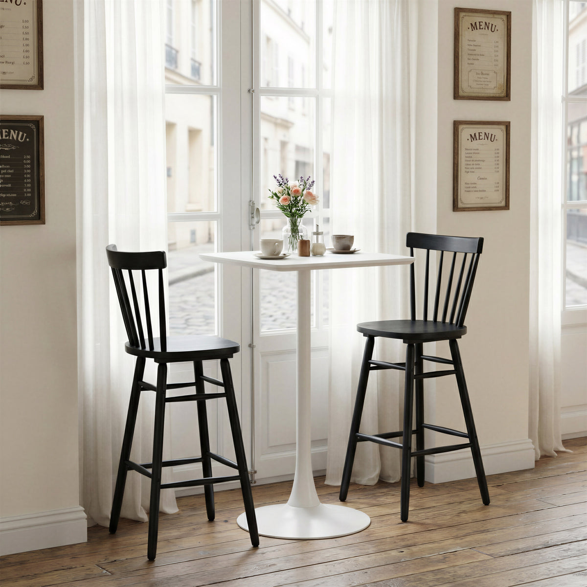 Zuo Valleta Pedestal Bar Table – White