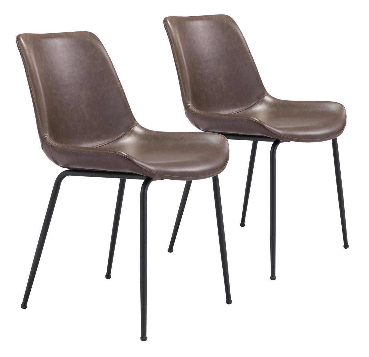 Zuo Byron Dining Chair Set of 2 – Brown