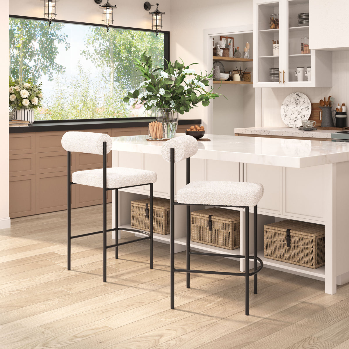 Zuo Livorno Counter Stool Set of 2 – Ivory