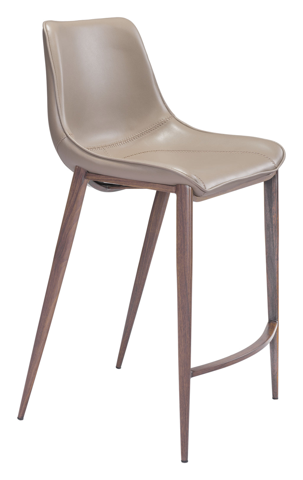 Zuo Magnus Counter Stool Set of 2 – Brown & Walnut