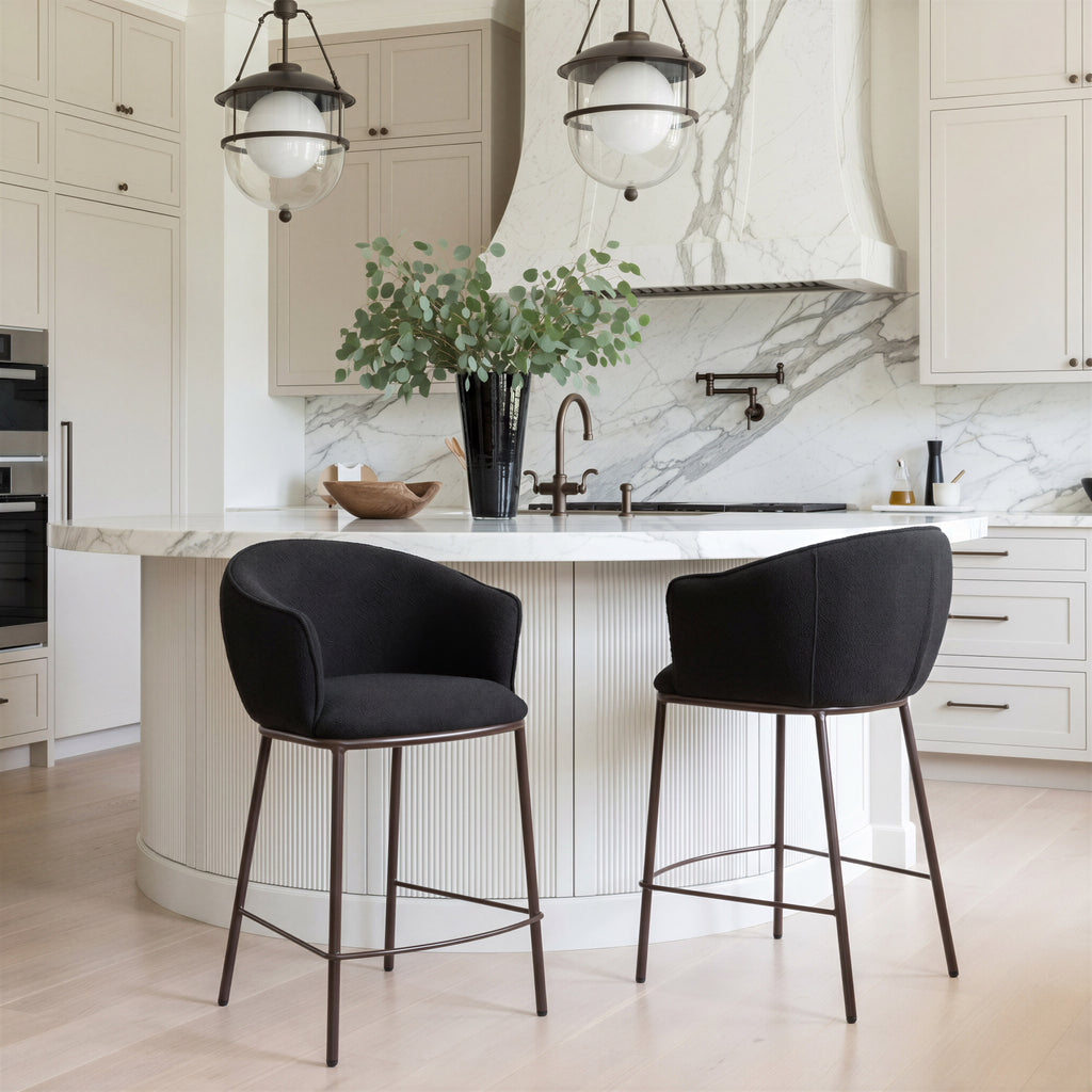 Zuo Essen Counter Stool – Black & Bronze
