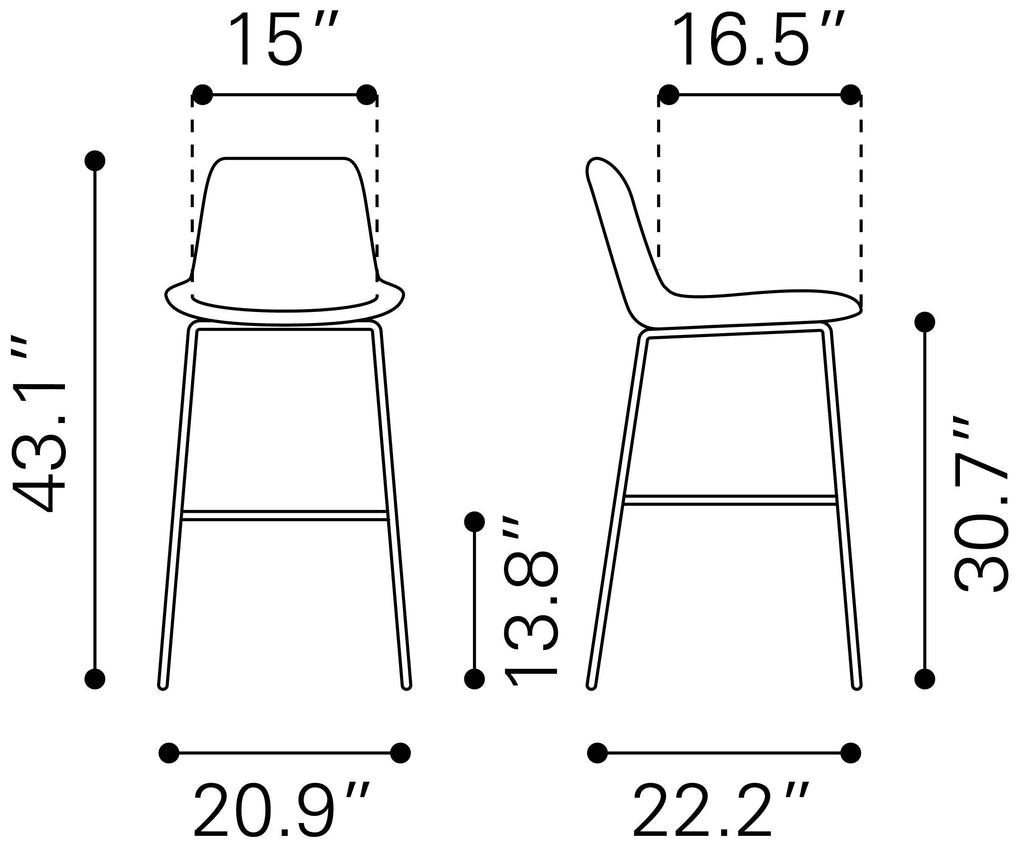 Zuo Byron Barstool – Brown