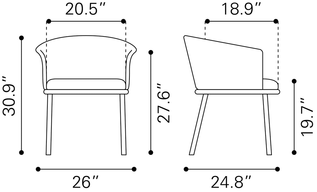 Zuo Garston Dining Chair – Brown