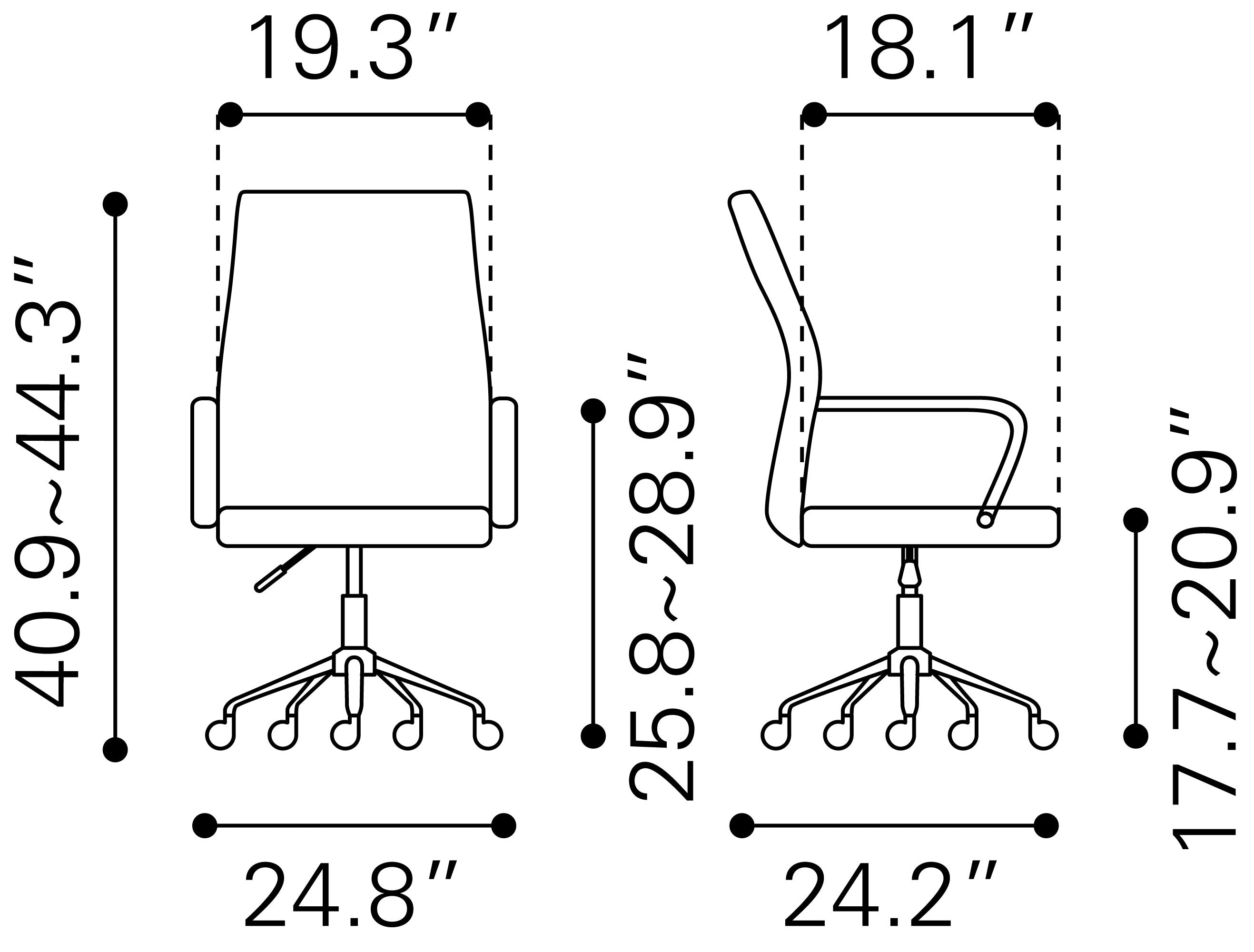 Zuo Primero Executive Office Chair – White