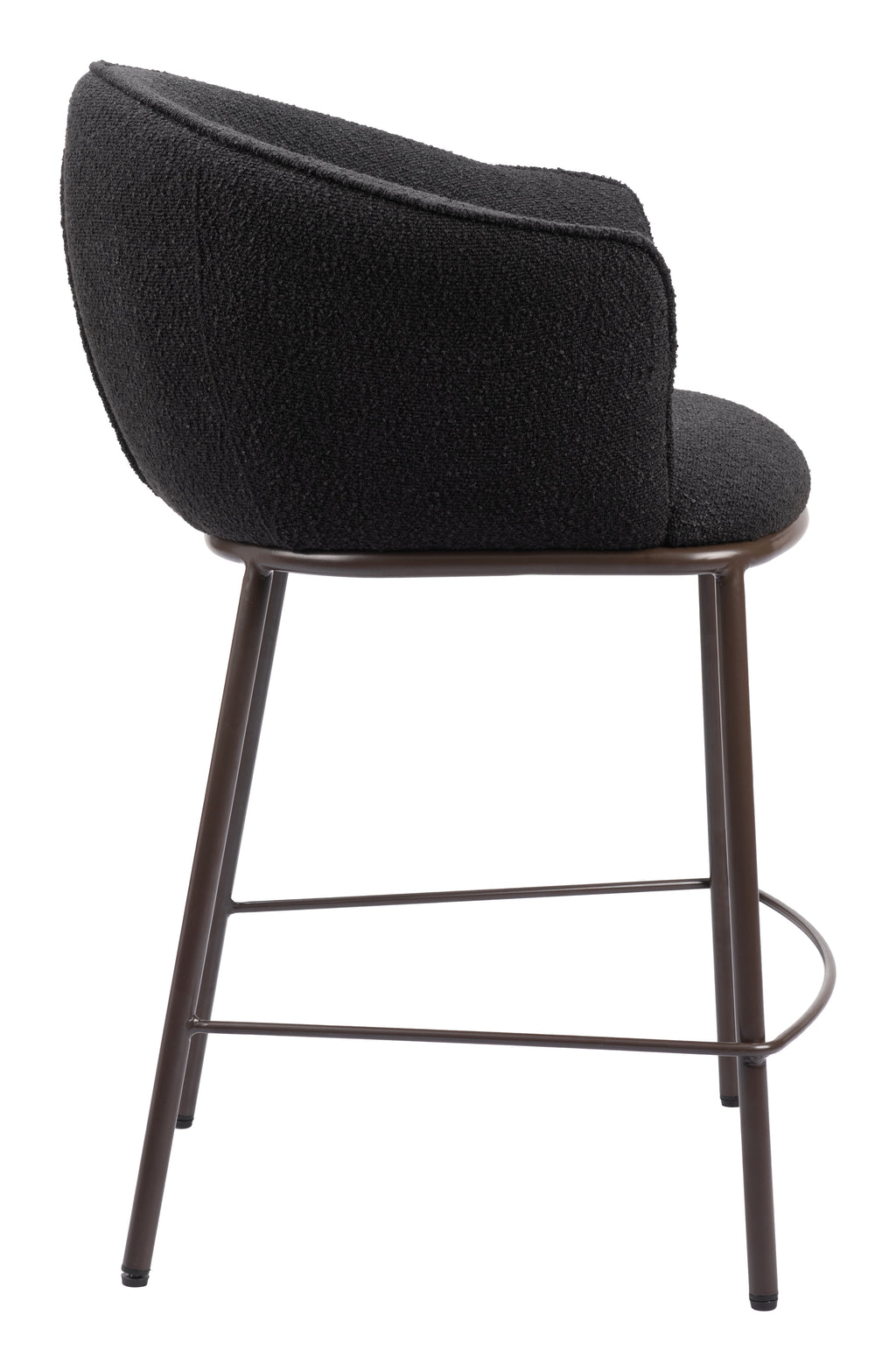 Zuo Essen Counter Stool – Black & Bronze