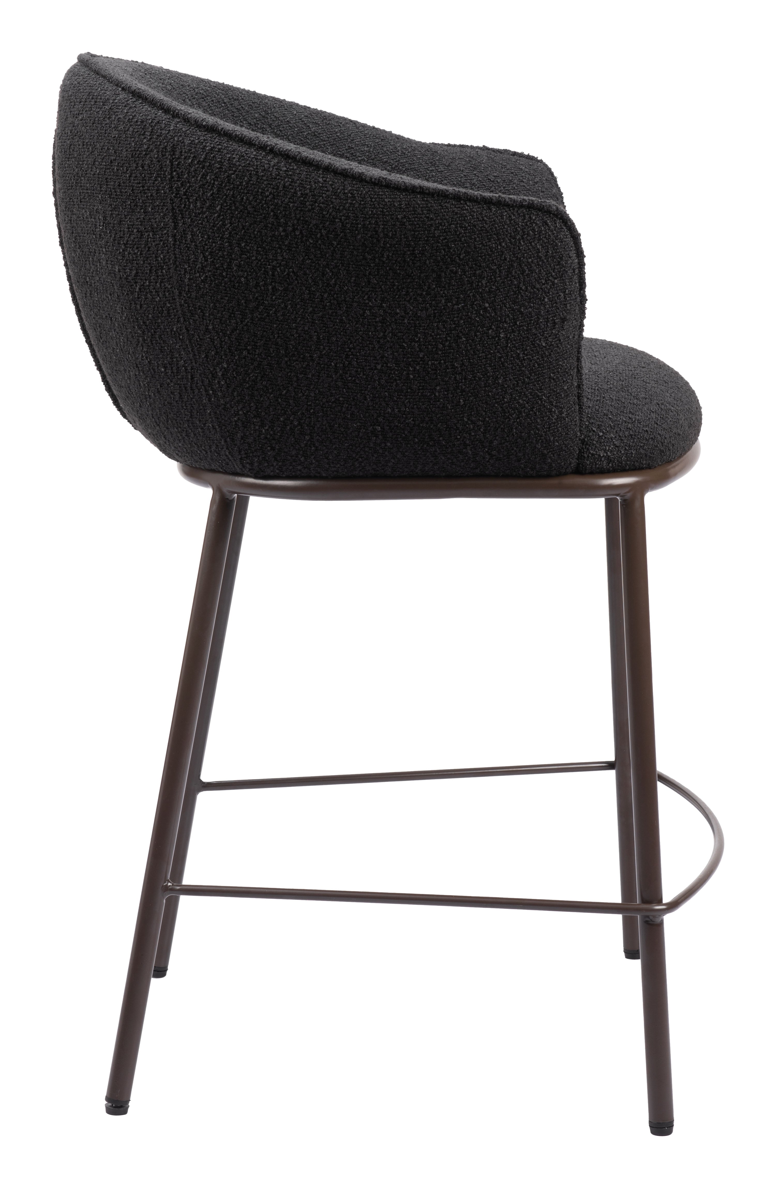 Zuo Essen Counter Stool – Black & Bronze