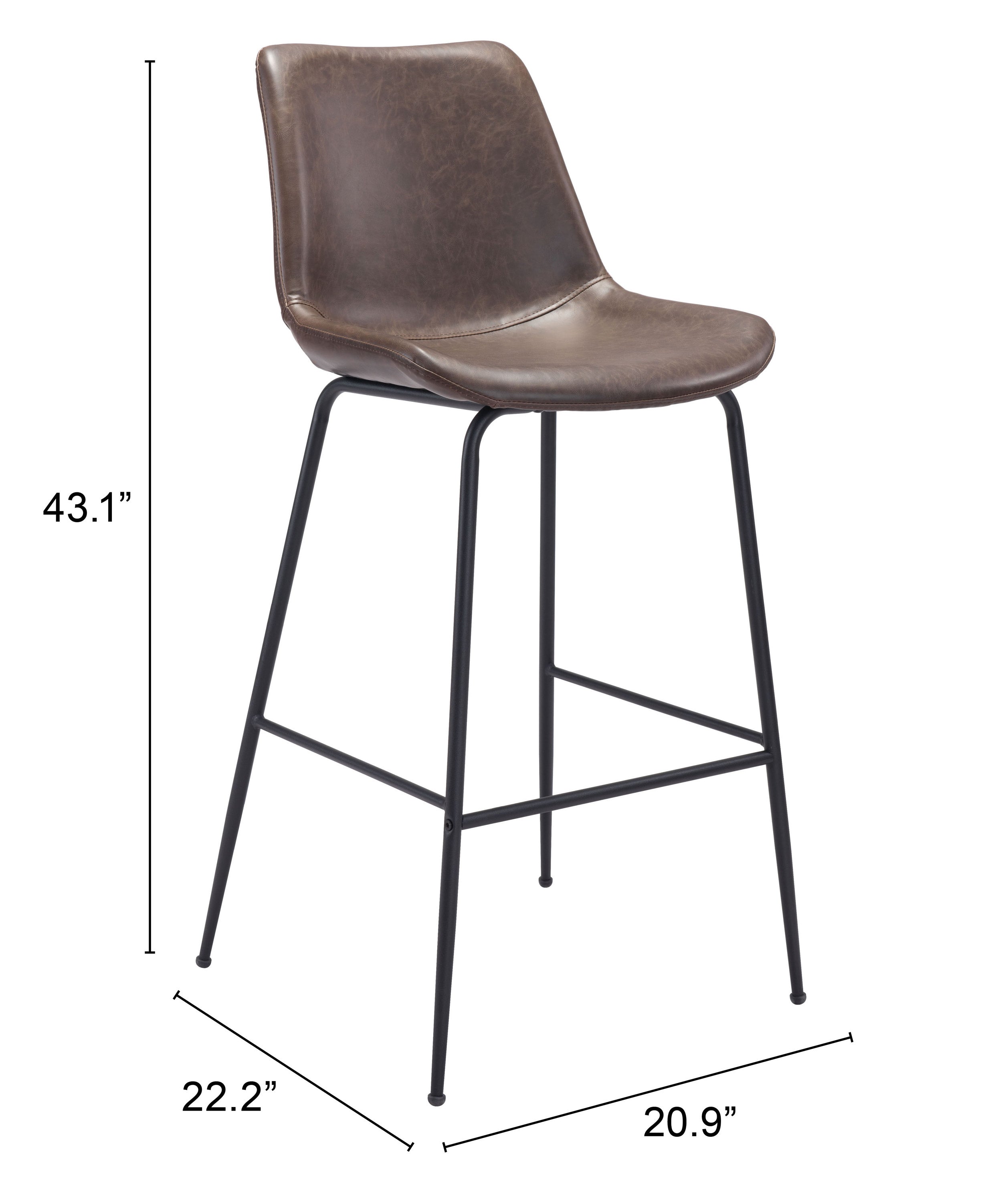 Zuo Byron Barstool – Brown