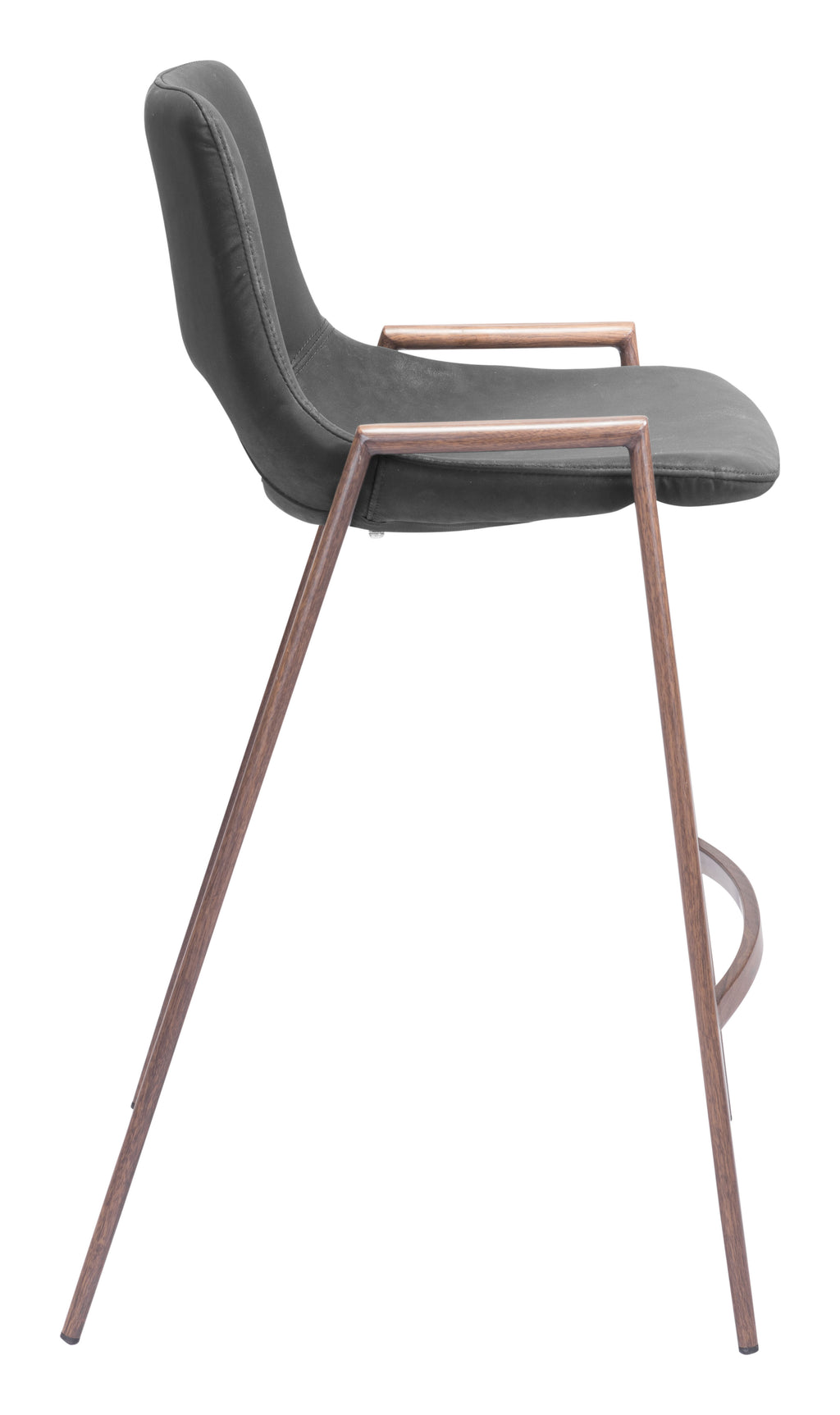 Zuo Desi Counter Stool Set of 2 – Black & Walnut