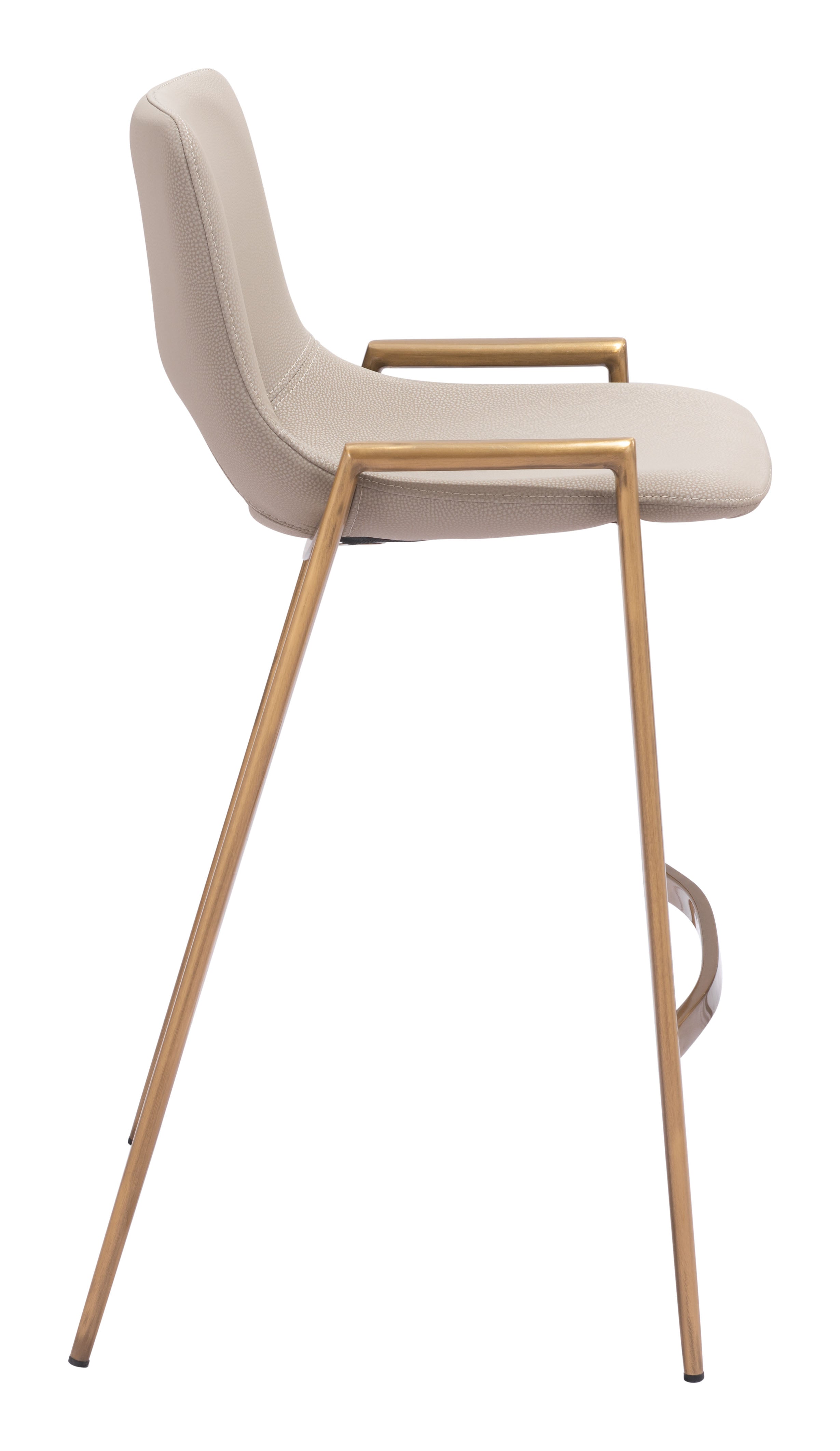 Zuo Desi Counter Stool Set of 2 – Beige & Gold