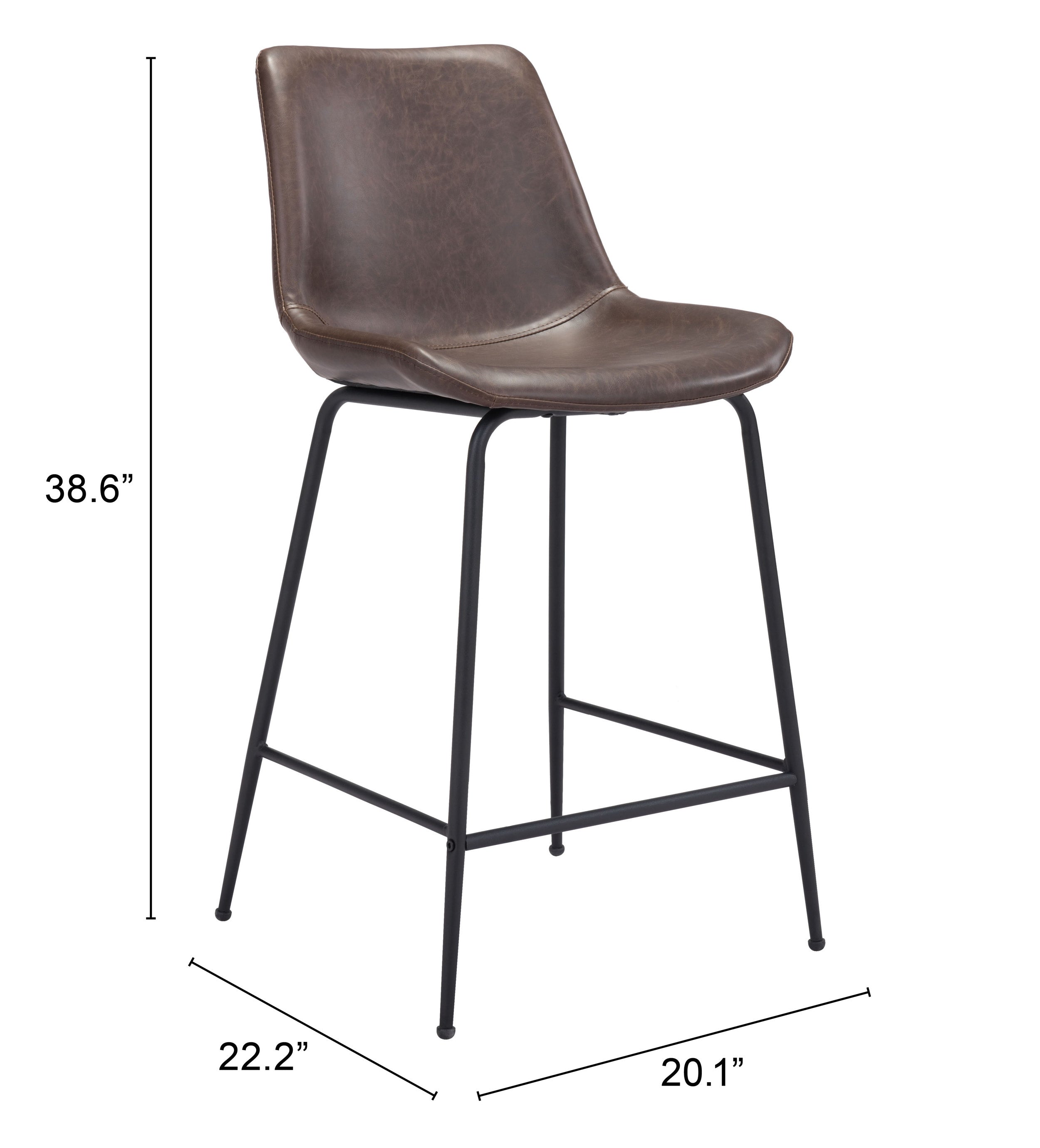 Zuo Byron Counter Stool – Brown
