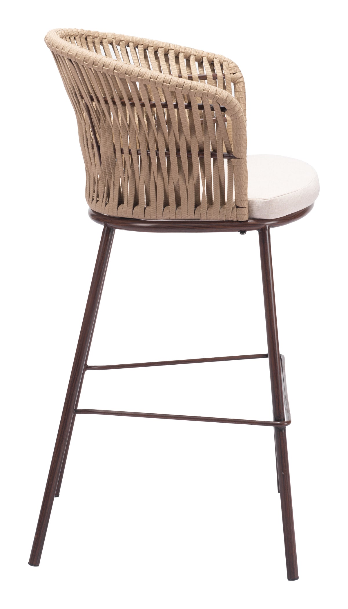 Zuo Freycinet Outdoor Barstool Set of 2 – Natural