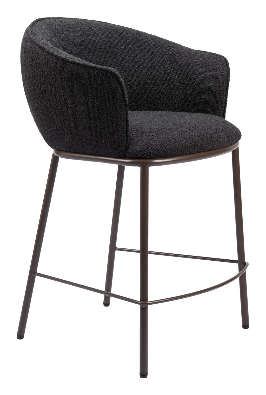 Zuo Essen Counter Stool – Black & Bronze