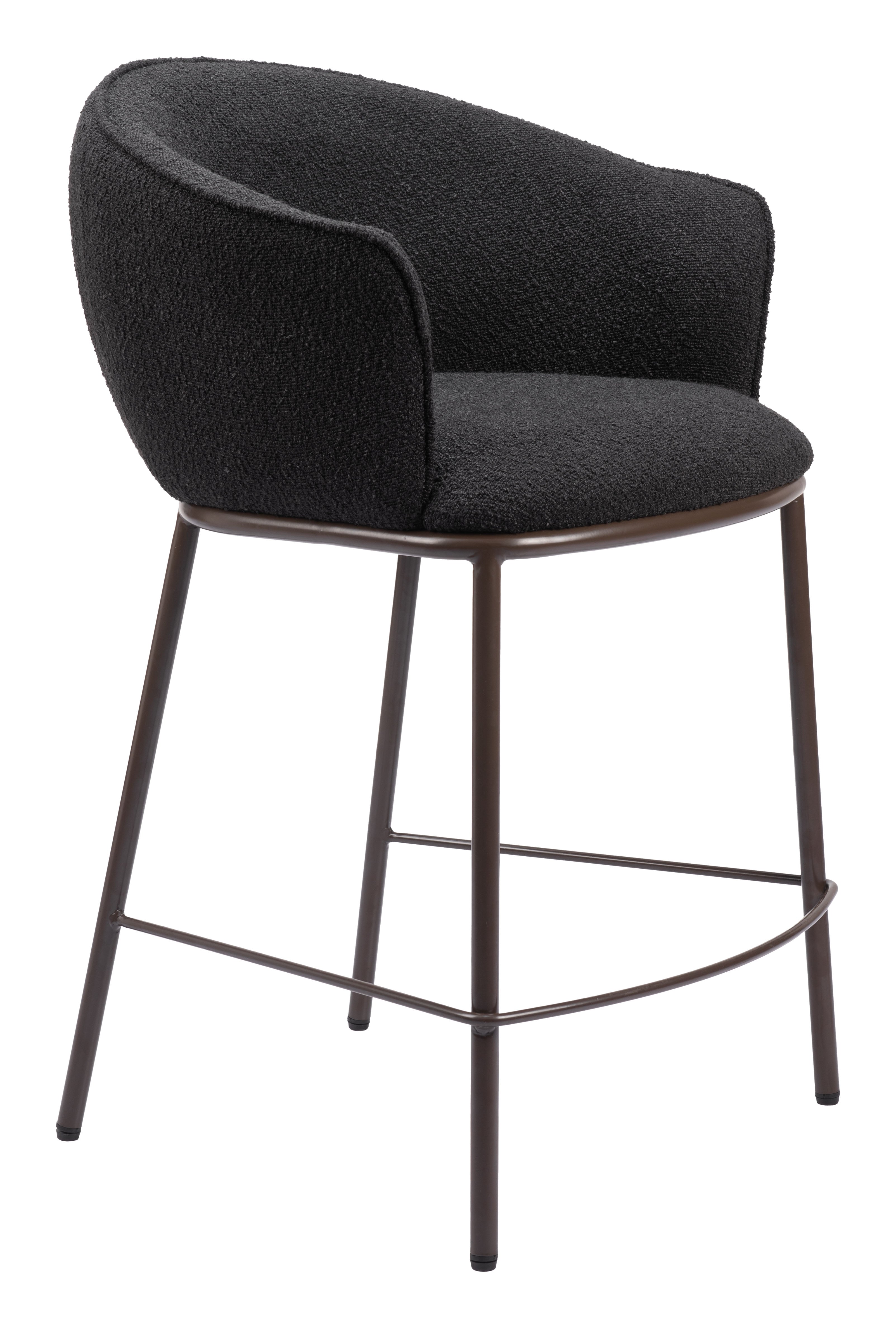 Zuo Essen Counter Stool – Black & Bronze