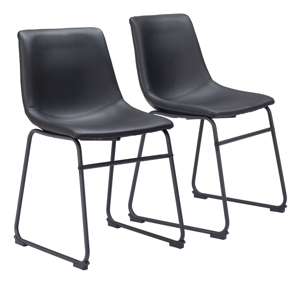 Zuo Smart Dining Chair Set of 2 – Black