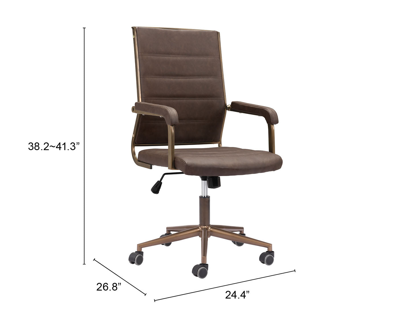 Zuo Auction Executive Office Chair – Espresso