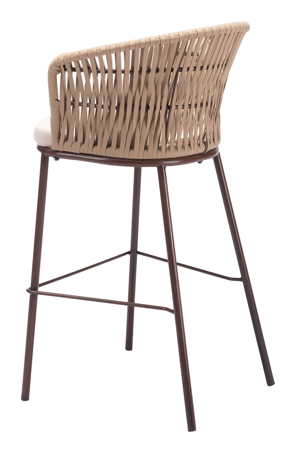 Zuo Freycinet Outdoor Barstool Set of 2 – Natural