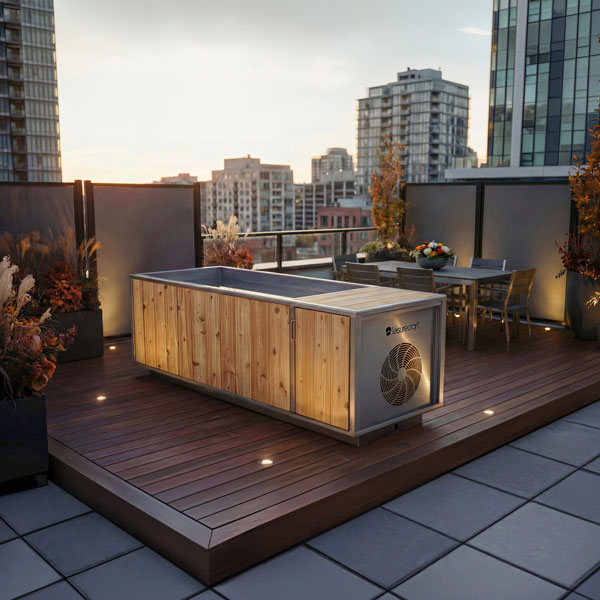Leisurecraft Canadian Timber The Flow Cold Plunge in knotty cedar