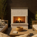 Cal Flame Monterey - Modern Outdoor Gas Fireplace with Bottom Mantel