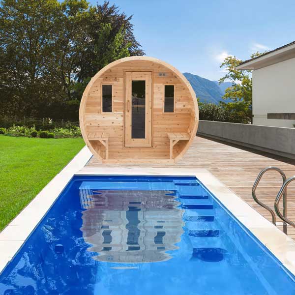 Leisurecraft CT Elation Barrel Sauna side view