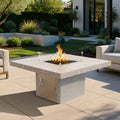 Cal Flame Sedona S301M outdoor gas fire pit in an outdoor setting