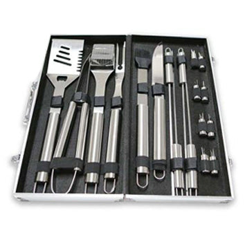 Cal Flame 18-Piece BBQ Tool Set with Aluminum Box — Cal Flame BBQSET-004