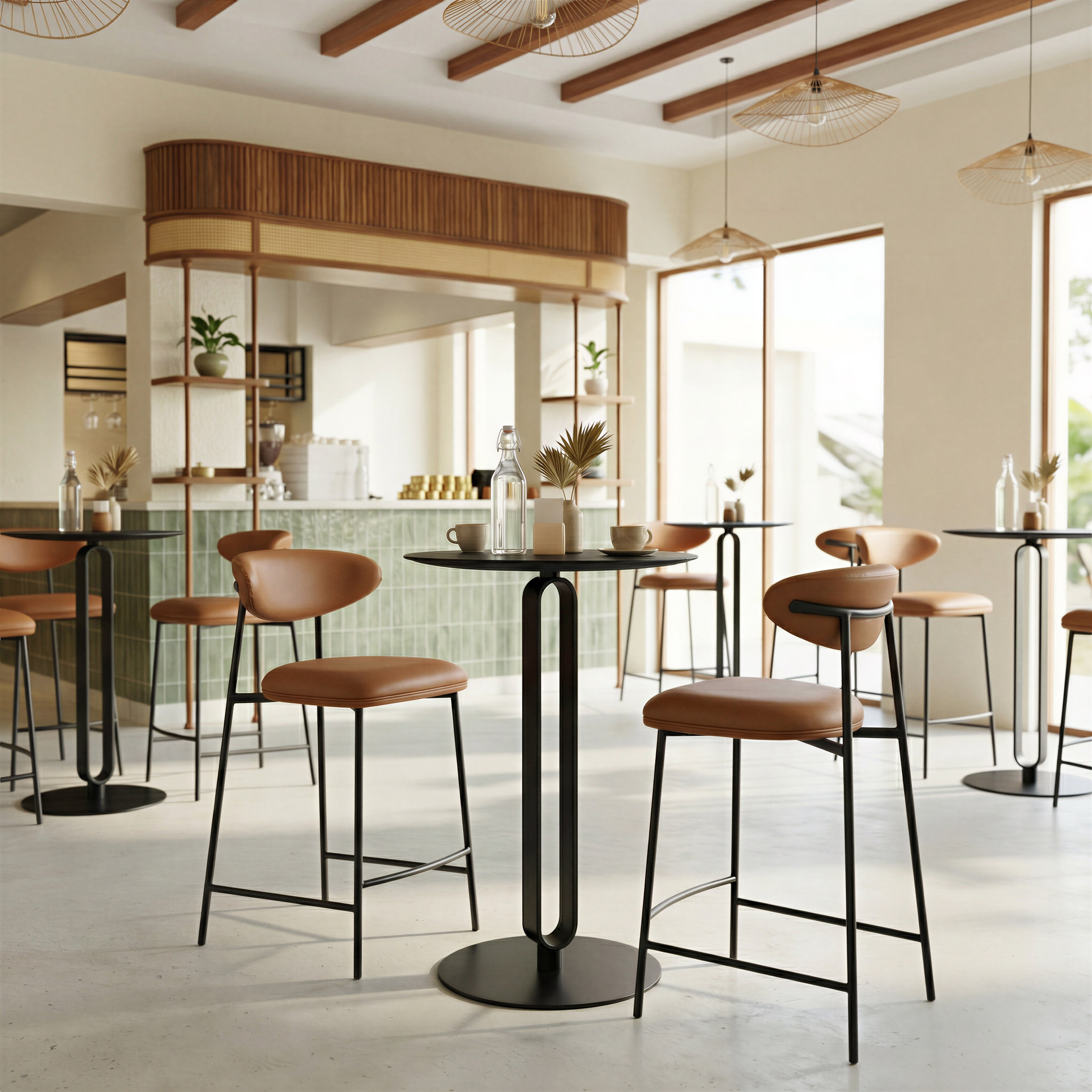 Zuo Rorun Counter Stool (Set of 2) Brown