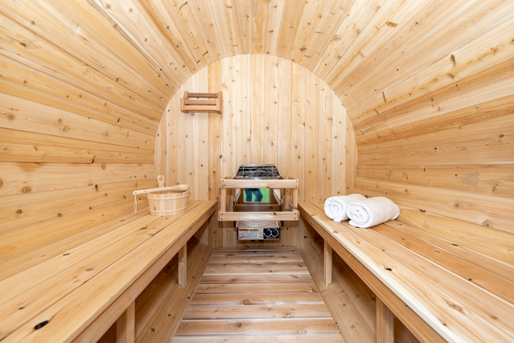 Leisurecraft CT Harmony barrel sauna exterior