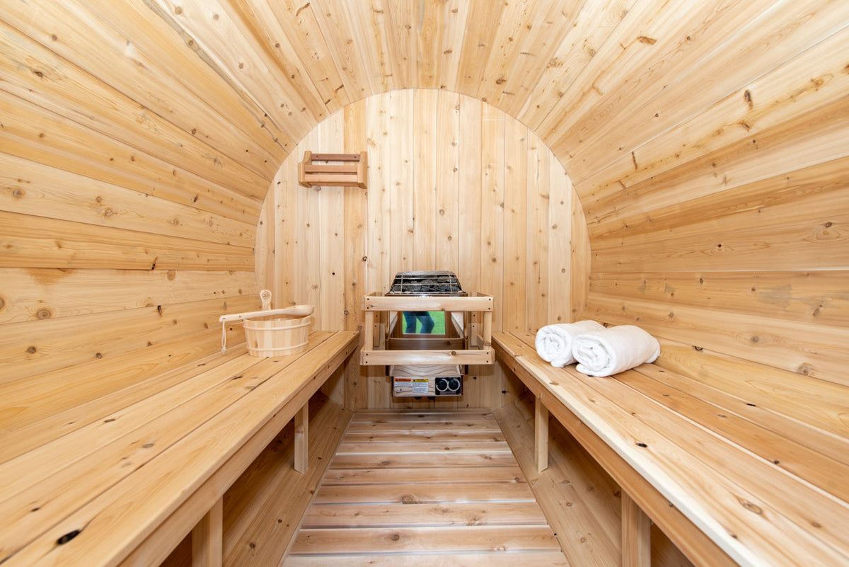 Leisurecraft CT Harmony barrel sauna exterior