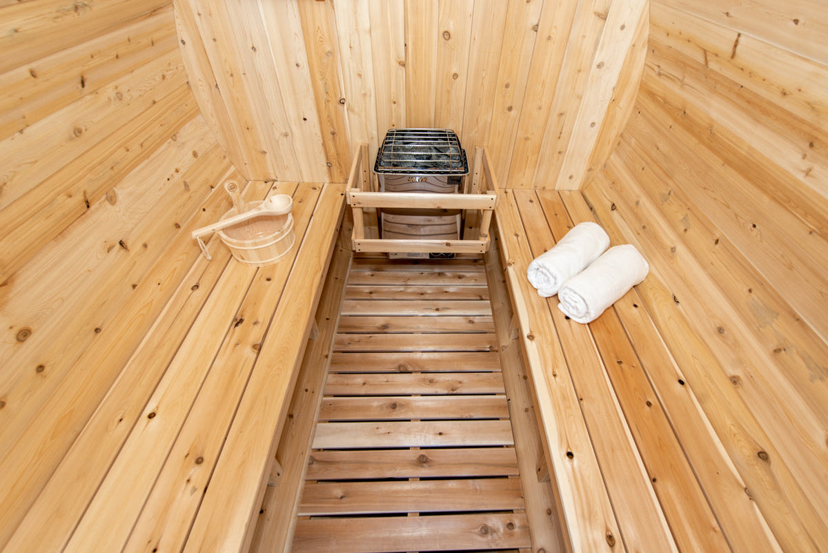 Leisurecraft CT Harmony barrel sauna detail