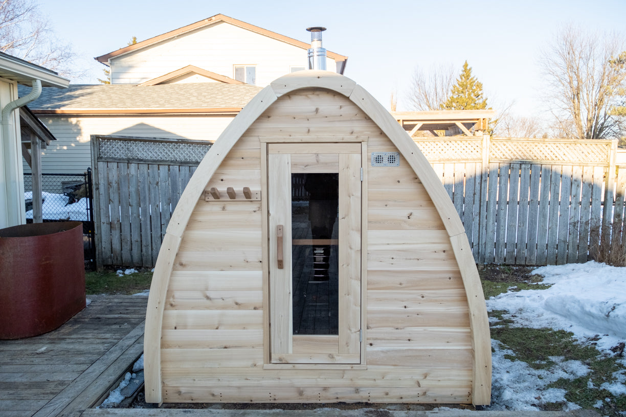 Leisurecraft CT MiniPOD sauna exterior